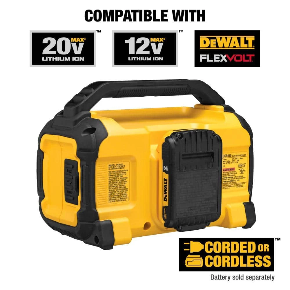 DEWALT 20-Volt MAX Bluetooth Speaker 6 DEWALT 20-Volt MAX Bluetooth Speaker - Image 6