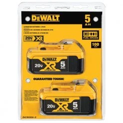 DEWALT 20-Volt MAX XR Premium Lithium-Ion 5.0Ah Battery Pack (2-Pack) -Power Tools Accessories Sales Shop dewalt outdoor power batteries chargers dcb205 2 c3 1000 1