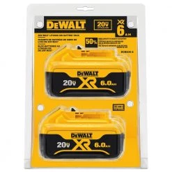 DEWALT 20-Volt MAX XR Premium Lithium-Ion 6.0Ah Battery Pack (2-Pack) -Power Tools Accessories Sales Shop dewalt outdoor power batteries chargers dcb206 2 40 1000 1