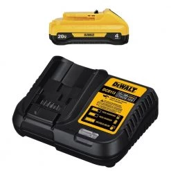DEWALT 20-Volt MAX Compact Lithium-Ion 4.0Ah Battery Pack with 12-Volt to 20-Volt MAX Charger -Power Tools Accessories Sales Shop dewalt outdoor power batteries chargers dcb240c 31 1000