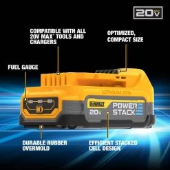 DEWALT 20-Volt MAX POWERSTACK Compact Battery Starter Kit -Power Tools Accessories Sales Shop dewalt outdoor power batteries chargers dcbp034c c3 1000