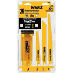 DEWALT Bi-Metal Reciprocating Saw Blade Set with Case (10-Piece) -Power Tools Accessories Sales Shop dewalt reciprocating saw blades dw4898 40 1000
