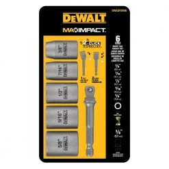 DEWALT MAX Impact 3/8 in. Carbon Steel Drive Socket Set (6-Piece) with 1/4 in. Adapter 7 DEWALT MAX Impact 3/8 in. Carbon Steel Drive Socket Set (6-Piece) with 1/4 in. Adapter -Power Tools Accessories Sales Shop dewalt screwdriver bits dwasfsmi6 1d 1000