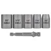 DEWALT MAX Impact 3/8 in. Carbon Steel Drive Socket Set (6-Piece) with 1/4 in. Adapter