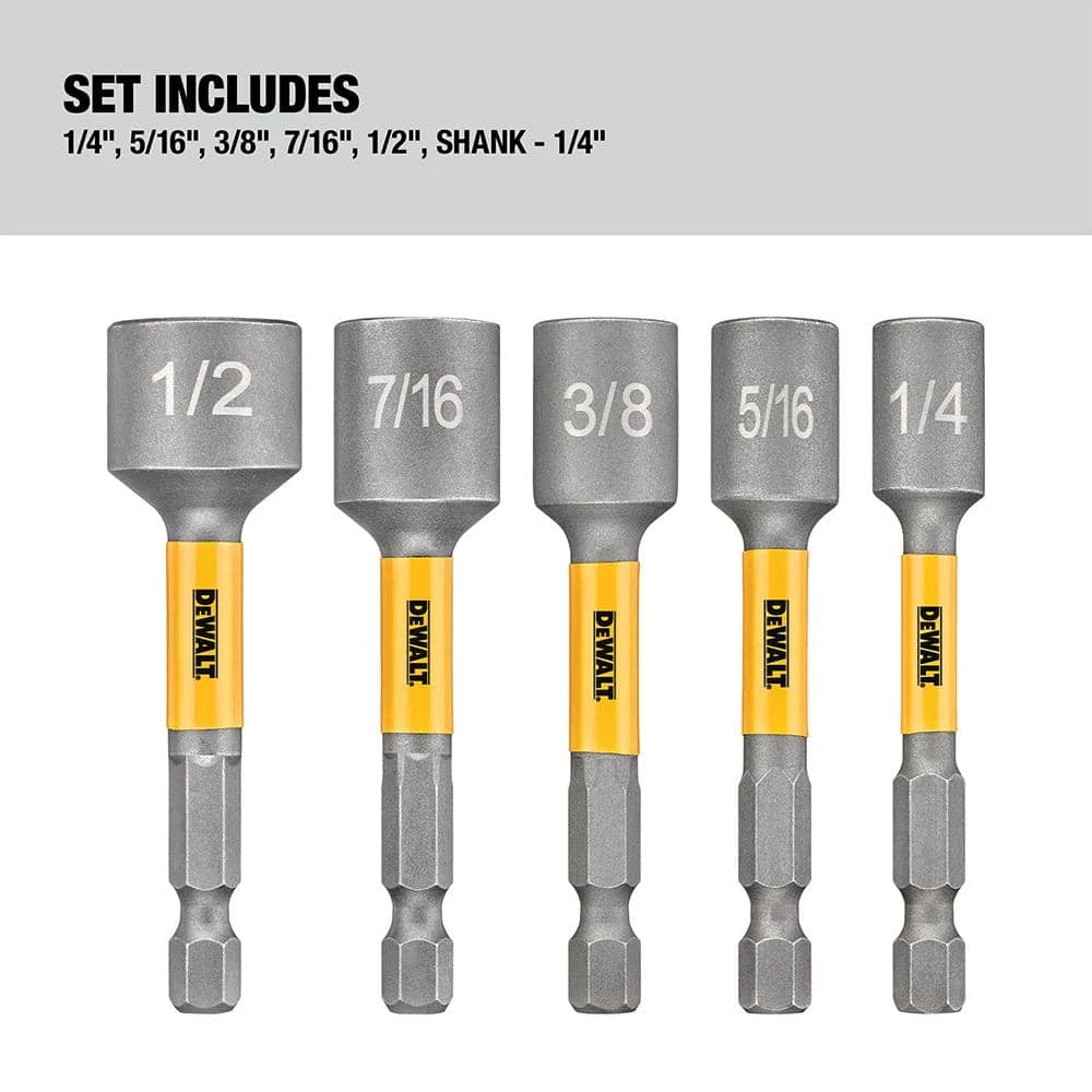 DEWALT MAX IMPACT Nut Driving Set (5-Piece) 5 DEWALT MAX IMPACT Nut Driving Set (5-Piece) - Image 5