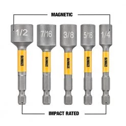 DEWALT MAX IMPACT Nut Driving Set (5-Piece) 15 DEWALT MAX IMPACT Nut Driving Set (5-Piece) -Power Tools Accessories Sales Shop dewalt screwdriver bits dwatndmi5 40 1000