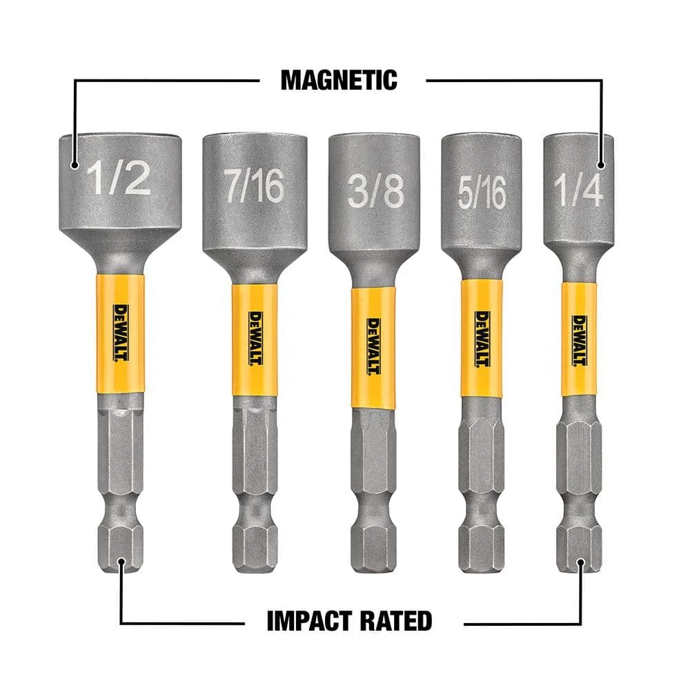 DEWALT MAX IMPACT Nut Driving Set (5-Piece) 3 DEWALT MAX IMPACT Nut Driving Set (5-Piece) - Image 3