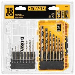 DEWALT Black and Gold Drill Bit Set (15-Piece) -Power Tools Accessories Sales Shop dewalt twist drill bits dwa1195 1d 1000