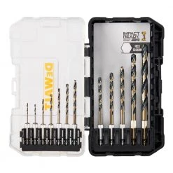 DEWALT Black and Gold Impact Ready Metal Drill Bit Set (12-Piece)