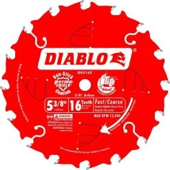 DIABLO 5-3/8 in. x 16-Tooth x 3/8 in. Arbor Framing Circular Saw Blade