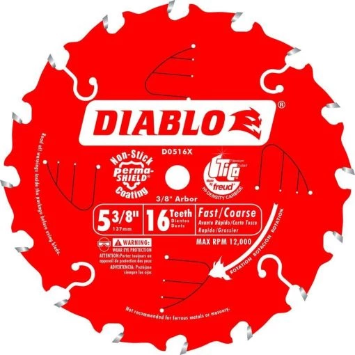 DIABLO 5-3/8 in. x 16-Tooth x 3/8 in. Arbor Framing Circular Saw Blade -Power Tools Accessories Sales Shop diablo circular saw blades d0516x 64 1000