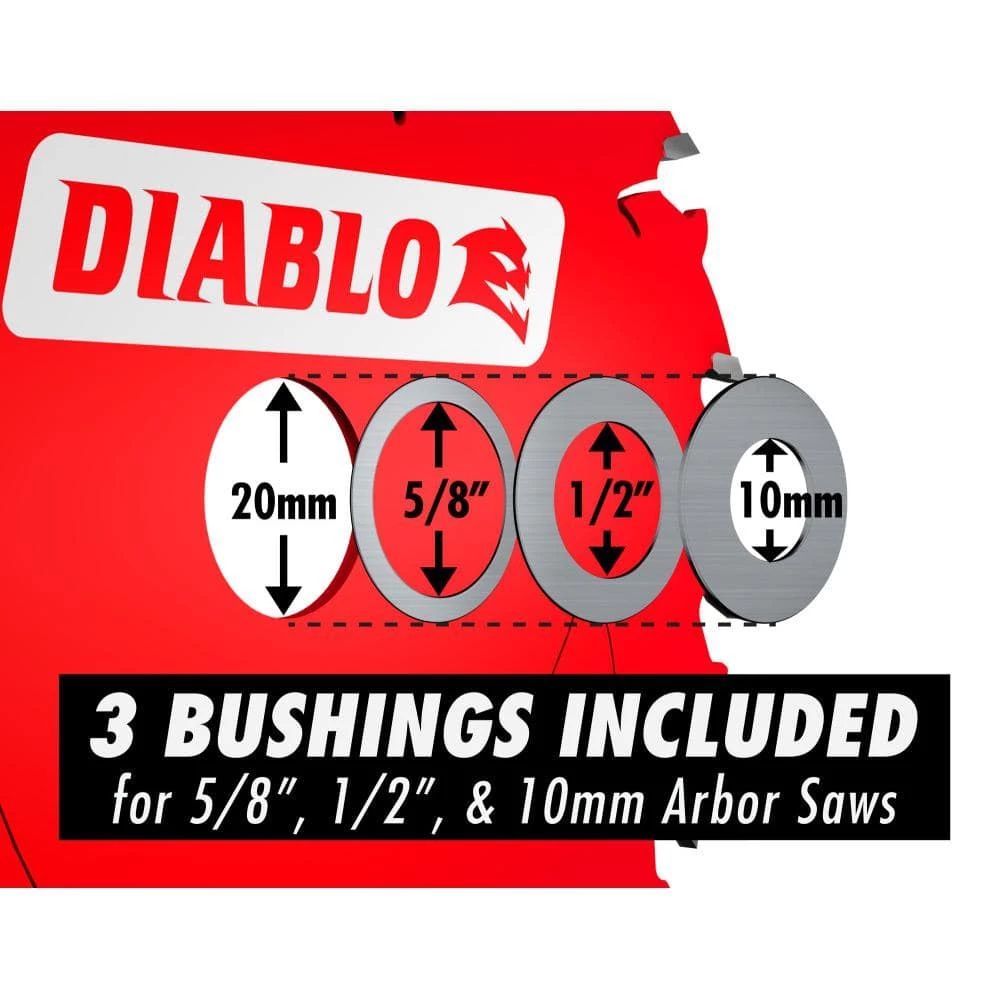 DIABLO 5-3/8 in x 18-Tooth Fast Framing Circular Saw Blade with Bushings 3 DIABLO 5-3/8 in x 18-Tooth Fast Framing Circular Saw Blade with Bushings - Image 3