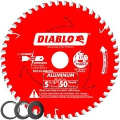 DIABLO 5-1/2 in. x 50-Tooth Aluminum Cutting Circular Saw Blade with Bushings