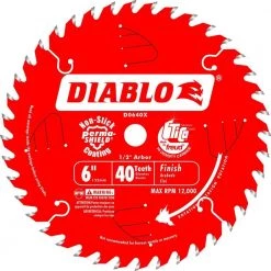 DIABLO 6 in. x 40-Tooth Finish Circular Saw Blade for Porter Cable Saw Boss