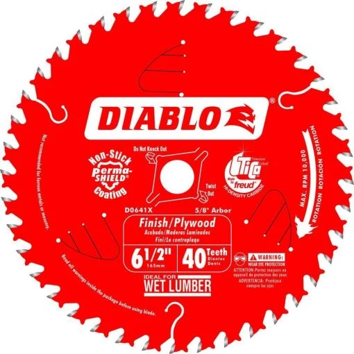 DIABLO 6-1/2 in. x 40-Tooth Finish Circular Saw Blade -Power Tools Accessories Sales Shop diablo circular saw blades d0641r 64 1000