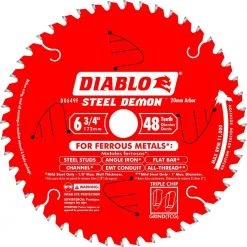 DIABLO Steel Demon 6-3/4 in. x 48-Tooth x 20mm Arbor Metal Cutting Circular Saw Blade
