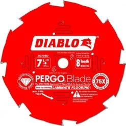 DIABLO PERGOBlade 7-1/4 in. x 8-Tooth Polycrystalline Diamond (PCD) Tipped Ultimate Flooring Circular Saw Blade