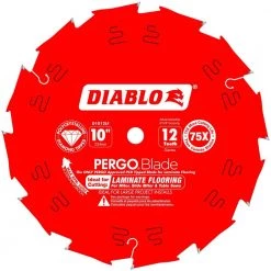DIABLO PERGOBlade 10 in. x 12-Tooth Polycrystalline Diamond (PCD) Tipped Ultimate Flooring Circular Saw Blade