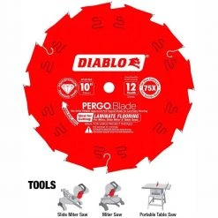 DIABLO PERGOBlade 10 in. x 12-Tooth Polycrystalline Diamond (PCD) Tipped Ultimate Flooring Circular Saw Blade 11 DIABLO PERGOBlade 10 in. x 12-Tooth Polycrystalline Diamond (PCD) Tipped Ultimate Flooring Circular Saw Blade -Power Tools Accessories Sales Shop diablo circular saw blades d1012lf c3 1000