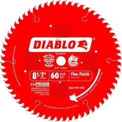 DIABLO 8-1/2 in. x 60-Tooth Fine Finish Slide Miter Circular Saw Blade