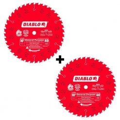 DIABLO 10 in. x 40-Tooth General Purpose Circular Saw Blade Value Pack (2-Pack)