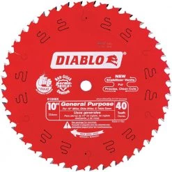 DIABLO 10 in. x 40-Tooth General Purpose Circular Saw Blade Value Pack (2-Pack) -Power Tools Accessories Sales Shop diablo table saw blades miter saw blades d104040vp d4 1000