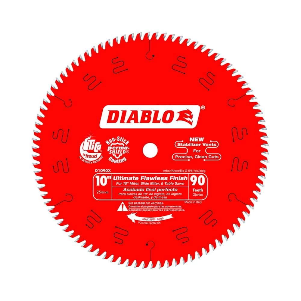 DIABLO 10 in. x 90-Tooth Ultimate Polished Finish Circular Saw Blade 1 DIABLO 10 in. x 90-Tooth Ultimate Polished Finish Circular Saw Blade