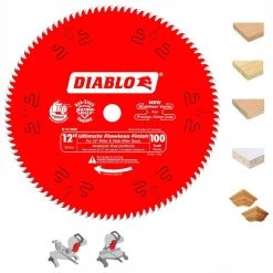 DIABLO 12 in. x 100-Tooth Ultimate Polished Finish Circular Saw Blade 13 DIABLO 12 in. x 100-Tooth Ultimate Polished Finish Circular Saw Blade -Power Tools Accessories Sales Shop diablo table saw blades miter saw blades d12100x 1f 1000