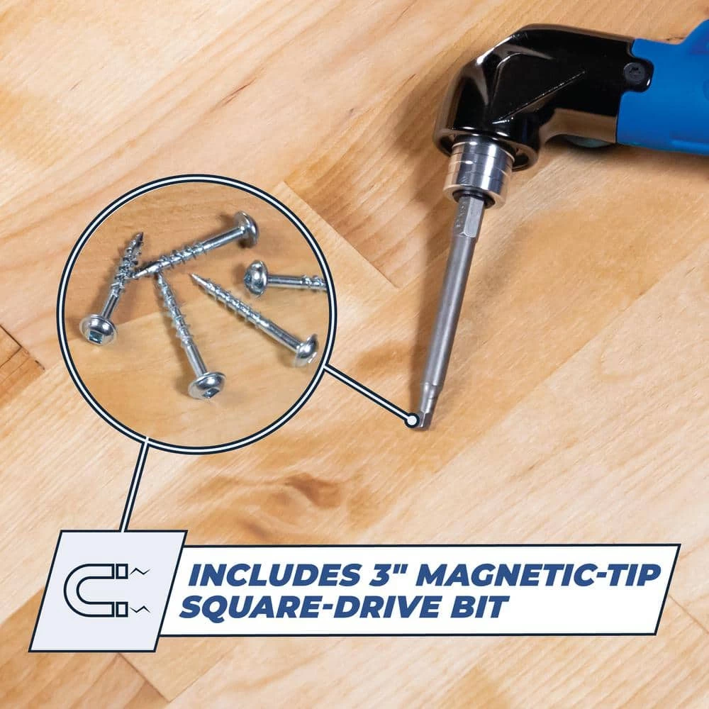 Kreg 90-Degree Pocket Hole Driver Drill Attachment with 3 in. Square Drive Bit 8 Kreg 90-Degree Pocket Hole Driver Drill Attachment with 3 in. Square Drive Bit - Image 8
