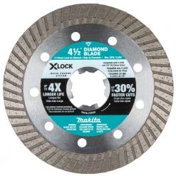 Makita X-LOCK 4-1/2 in. Turbo Rim Diamond Blade for Masonry Cutting