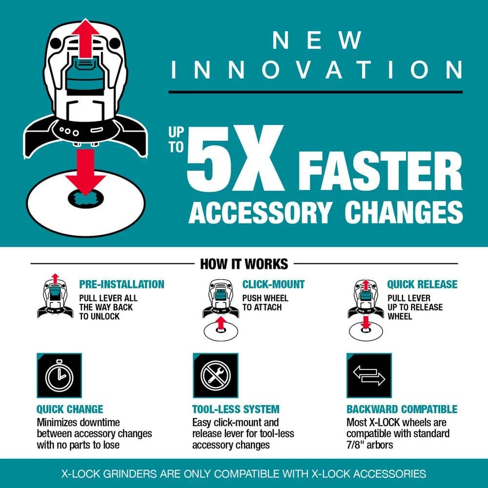 Makita X-LOCK 4-1/2 in. Turbo Rim Diamond Blade for Masonry Cutting 2 Makita X-LOCK 4-1/2 in. Turbo Rim Diamond Blade for Masonry Cutting - Image 2