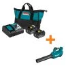 Makita 18-Volt LXT Lithium-Ion Battery and Rapid Optimum Charger Starter Pack (5.0Ah) with bonus 18V LXT Brushless Blower
