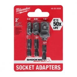 Milwaukee SHOCKWAVE Impact Duty 1/4 in. Hex Shank Socket Adapter Set (3-Piece) 12 Milwaukee SHOCKWAVE Impact Duty 1/4 in. Hex Shank Socket Adapter Set (3-Piece) -Power Tools Accessories Sales Shop milwaukee bit holders extensions 48 32 5033 1d 1000