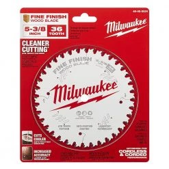Milwaukee 5-3/8 in. x 36-Tooth Fine Finish Circular Saw Blade 13 Milwaukee 5-3/8 in. x 36-Tooth Fine Finish Circular Saw Blade -Power Tools Accessories Sales Shop milwaukee circular saw blades 48 40 0524 66 1000