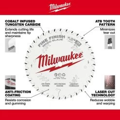 Milwaukee 5-3/8 in. x 36-Tooth Fine Finish Circular Saw Blade 11 Milwaukee 5-3/8 in. x 36-Tooth Fine Finish Circular Saw Blade -Power Tools Accessories Sales Shop milwaukee circular saw blades 48 40 0524 a0 1000