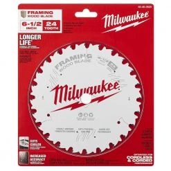 Milwaukee 6-1/2 in. x 24-Tooth Framing Circular Saw Blade -Power Tools Accessories Sales Shop milwaukee circular saw blades 48 40 0620 66 1000