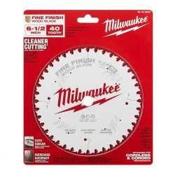 Milwaukee 6-1/2 in. x 40-Tooth Fine Finish Circular Saw Blade 13 Milwaukee 6-1/2 in. x 40-Tooth Fine Finish Circular Saw Blade -Power Tools Accessories Sales Shop milwaukee circular saw blades 48 40 0622 66 1000