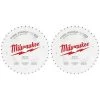 Milwaukee 7-1/4 in. x 40-Tooth Fine Finish Circular Saw Blade (2-Pack)