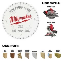 Milwaukee 7-1/4 in. x 40-Tooth Fine Finish Circular Saw Blade (2-Pack) -Power Tools Accessories Sales Shop milwaukee circular saw blades 48 40 0726 48 40 0726 c3 1000