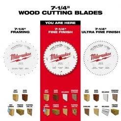 Milwaukee 7-1/4 in. x 40-Tooth Fine Finish Circular Saw Blade -Power Tools Accessories Sales Shop milwaukee circular saw blades 48 40 0726 66 1000