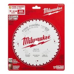 Milwaukee 7-1/4 in. x 40-Tooth Fine Finish Circular Saw Blade -Power Tools Accessories Sales Shop milwaukee circular saw blades 48 40 0726 77 1000
