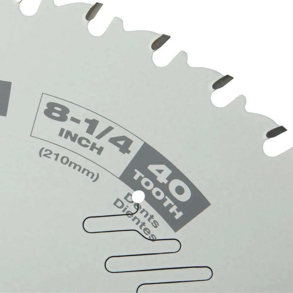 Milwaukee 8-1/4 in. x 40-Tooth Fine Finish Circular Saw Blade (2-Pack) 7 Milwaukee 8-1/4 in. x 40-Tooth Fine Finish Circular Saw Blade (2-Pack) - Image 7