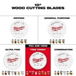 Milwaukee 10 in. x 60-Tooth Fine Finish Circular Saw Blade -Power Tools Accessories Sales Shop milwaukee circular saw blades 48 40 1028 66 1000