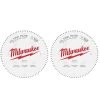 Milwaukee 10 in. x 80-Tooth Carbide Ultra Fine Finish Circular Saw Blade (2-Pack)