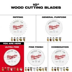 Milwaukee 10 in. x 80-Tooth Ultra Fine Finish Circular Saw Blade -Power Tools Accessories Sales Shop milwaukee circular saw blades 48 40 1032 66 1000