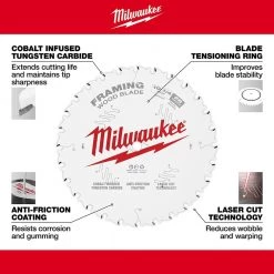 Milwaukee 10-1/4 in. x 28-Tooth Framing Circular Saw Blade -Power Tools Accessories Sales Shop milwaukee circular saw blades 48 40 1038 a0 1000