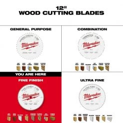 Milwaukee 12 in. x 80-Tooth Fine Finish Circular Saw Blade 14 Milwaukee 12 in. x 80-Tooth Fine Finish Circular Saw Blade -Power Tools Accessories Sales Shop milwaukee circular saw blades 48 40 1224 66 1000