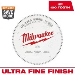 Milwaukee 12 in. x 100-Tooth Ultra Fine Finish Circular Saw Blade