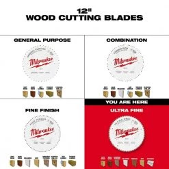 Milwaukee 12 in. x 100-Tooth Ultra Fine Finish Circular Saw Blade -Power Tools Accessories Sales Shop milwaukee circular saw blades 48 40 1228 66 1000