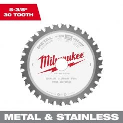 Milwaukee 5-3/8 in. x 30 Teeth Metal & Stainless Cutting Circular Saw Blade